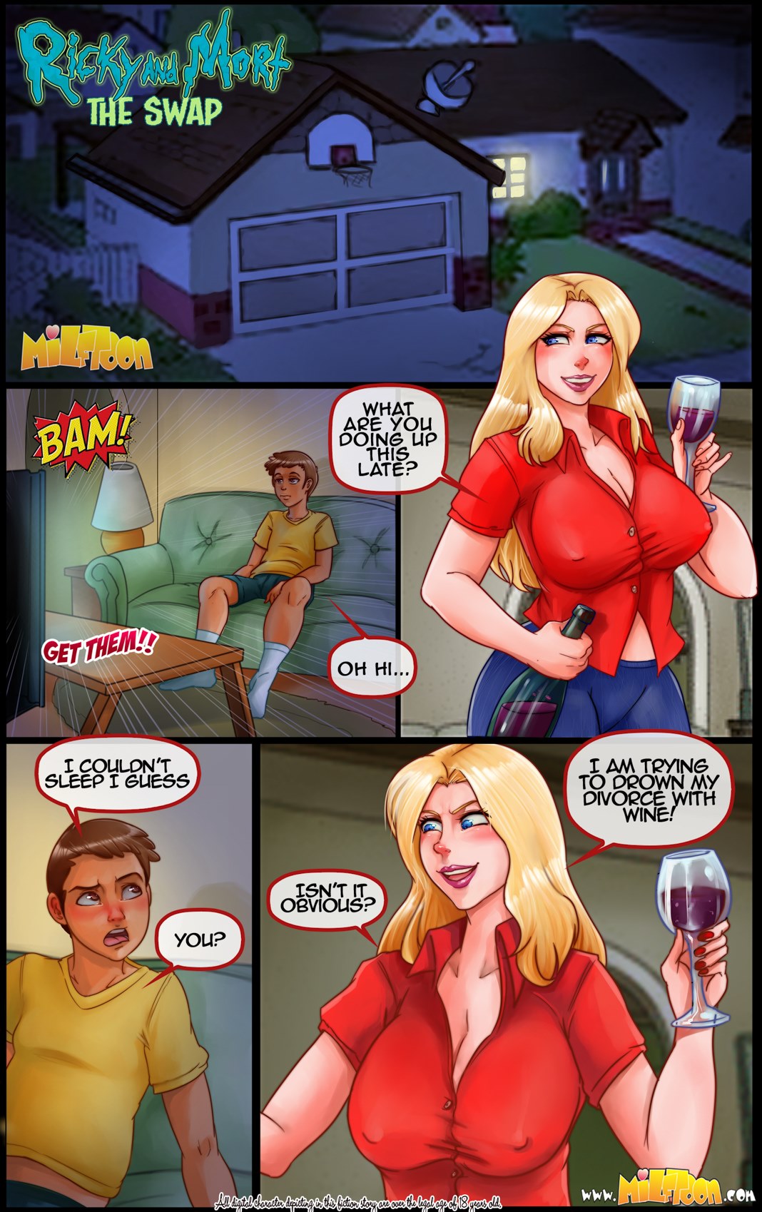 Cartoon Comics Sex Porn - Milftoon- Ricky And Mort â€“ The Swap, Incest Sex - Porn Cartoon Comics