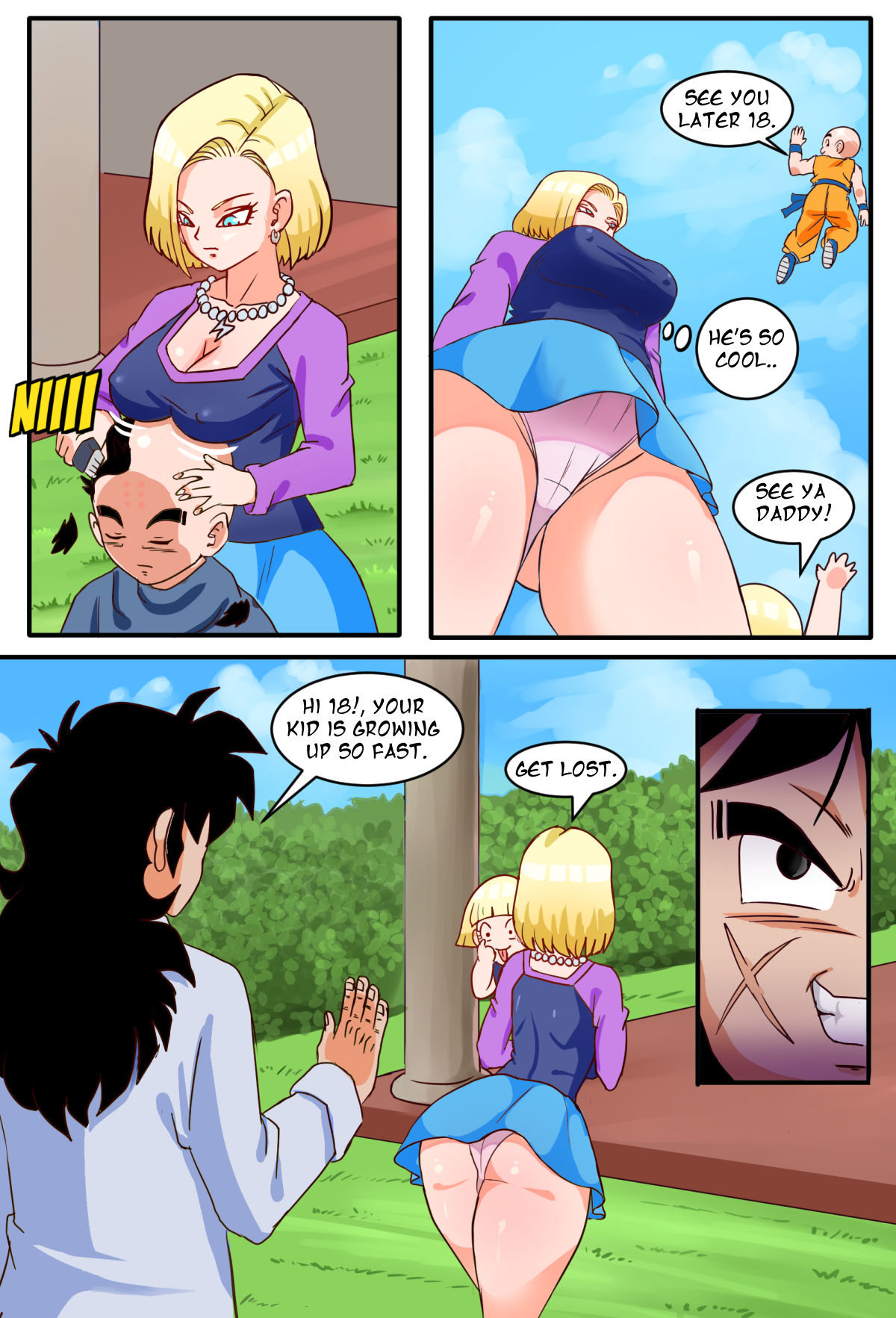 Cartoon 18 Porn - 18 is a servant (Dragon Ball Super) by PinkPawg - Porn Cartoon Comics