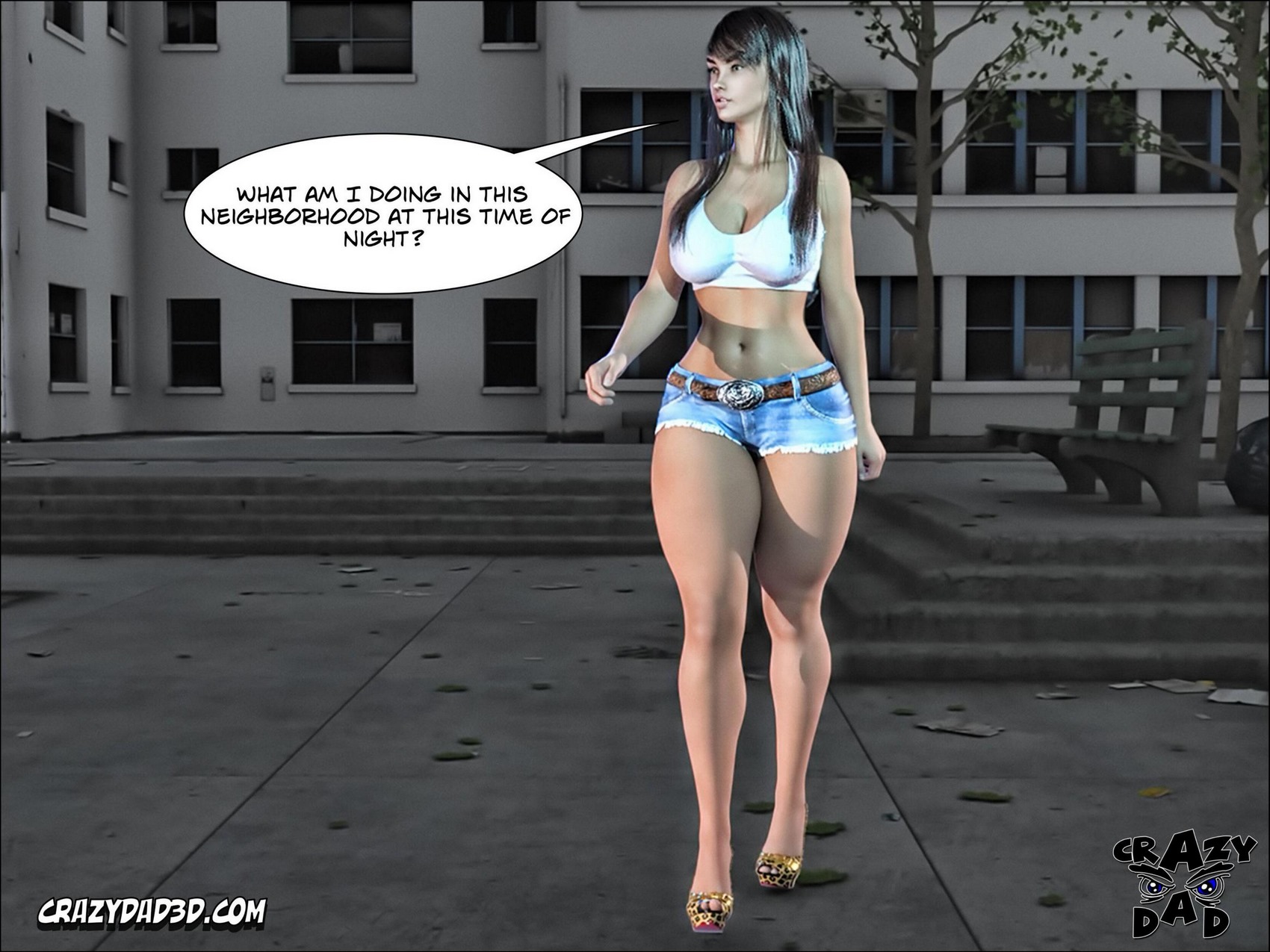 1700px x 1275px - Spank â€“ CrazyDad3D, Interracial Double Penetration Sex - Porn Comics