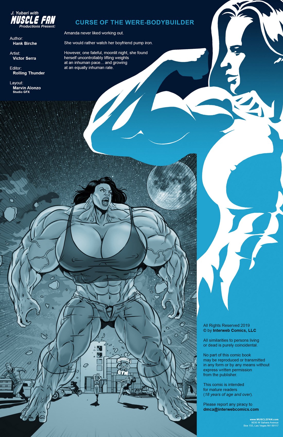 1100px x 1700px - Curse of the Were-Bodybuilder â€“ Musclefan - Porn Cartoon Comics