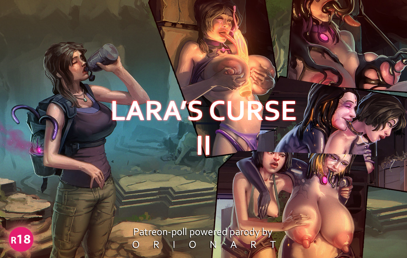 Lara Croft Porn Drawings - Lara's Curse 2- Tomb Raider by OrionArt - Porn Cartoon Comics