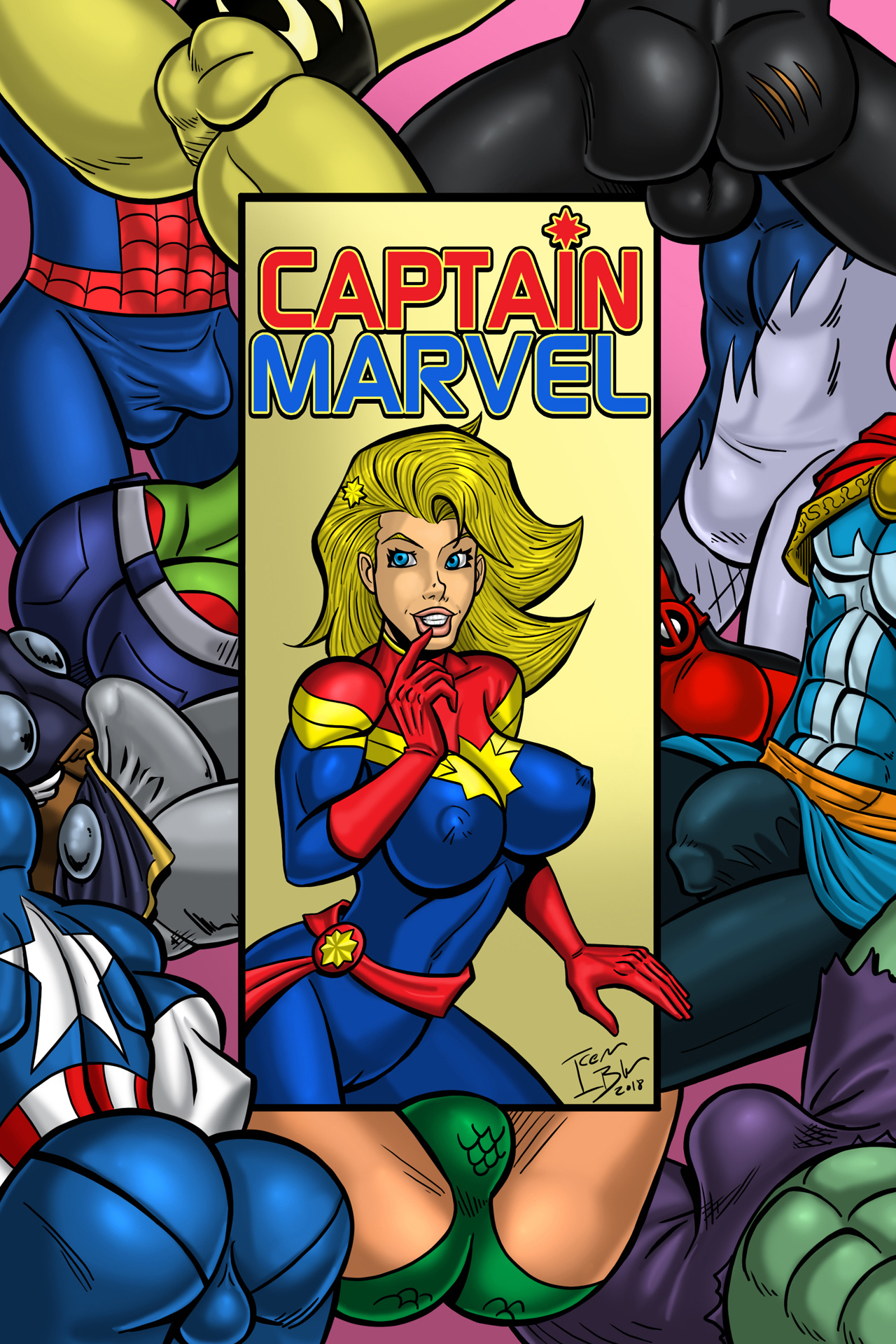 Interracial Wife Porn Captain - Captain Marvel- Iceman Blue - Porn Cartoon Comics