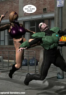 Night Razor Hunts Elektroz- Captured Heroines (4)