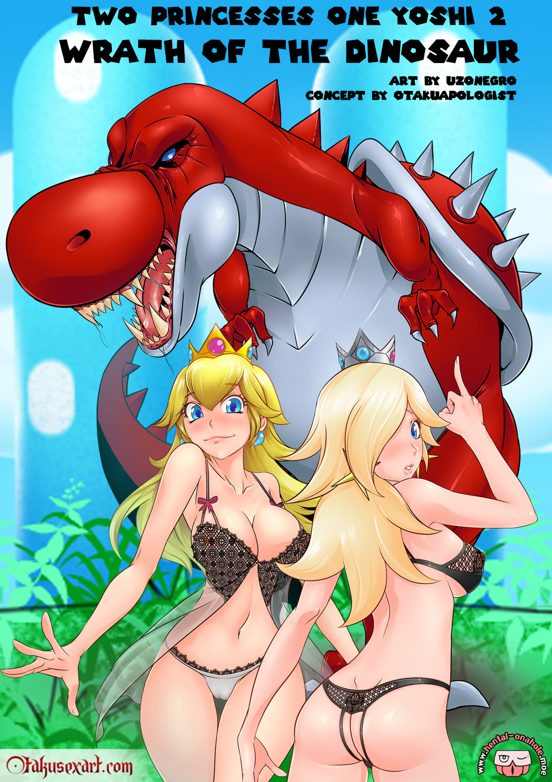 1130px x 1600px - Two Princesses One Yoshi 2- Uzonegro (Super Mario Bros.) - Porn Comics