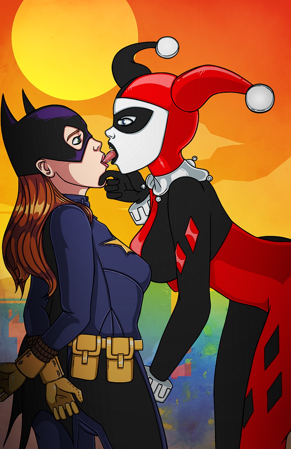 Harley Tricks- Elmrtev (Batman) - Porn Cartoon Comics