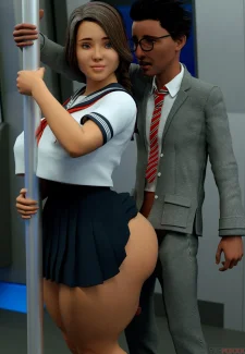 Yumi and Carlos on metro (13)