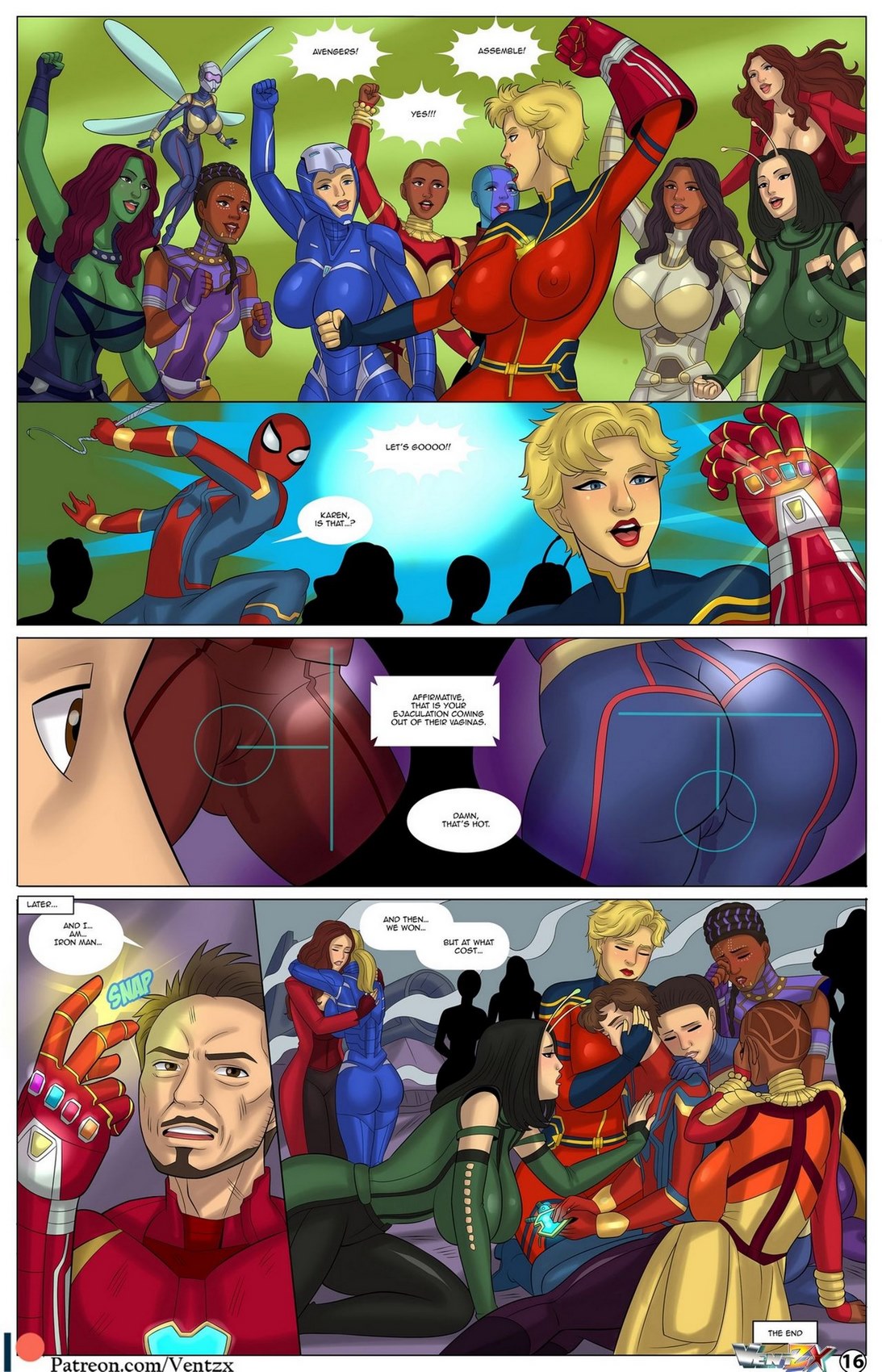1093px x 1700px - Avengers Halftime- Ventzx - Porn Cartoon Comics
