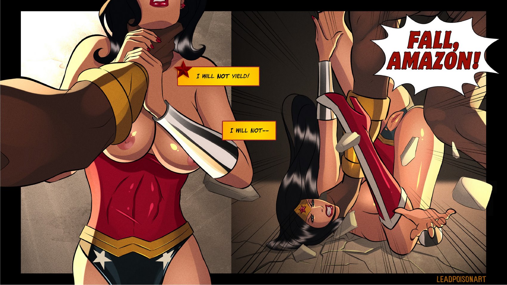 Wonder Woman 3d Sex Slave - Slave Crisis 8 - Triple Threat - Porn Cartoon Comics