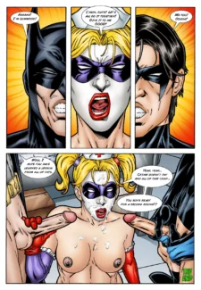 Leandro- Batman and Nightwing discipline Harley Quinn0010