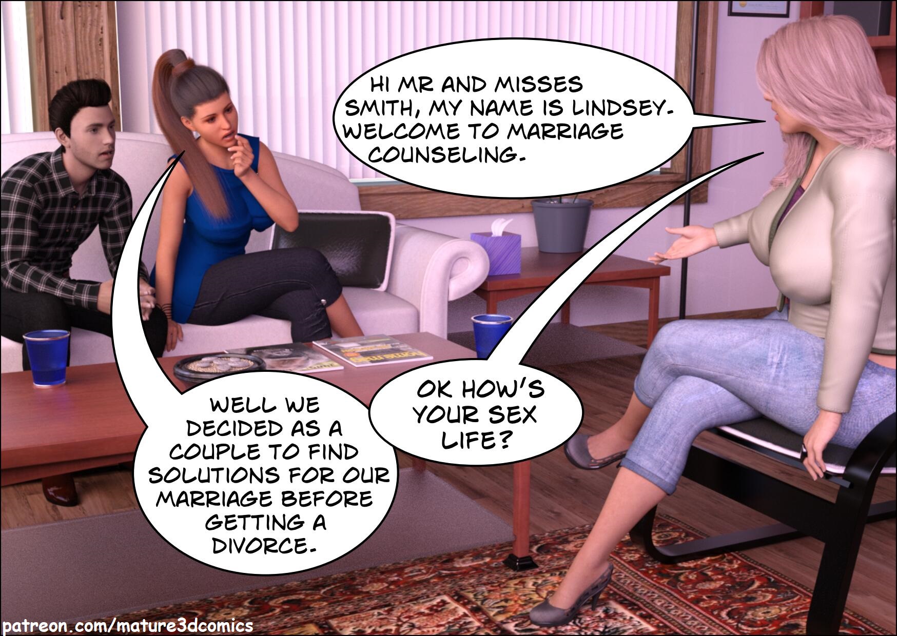 Mature Couple Comic - Marriage Counseling- Mature 3D - Porn Cartoon Comics