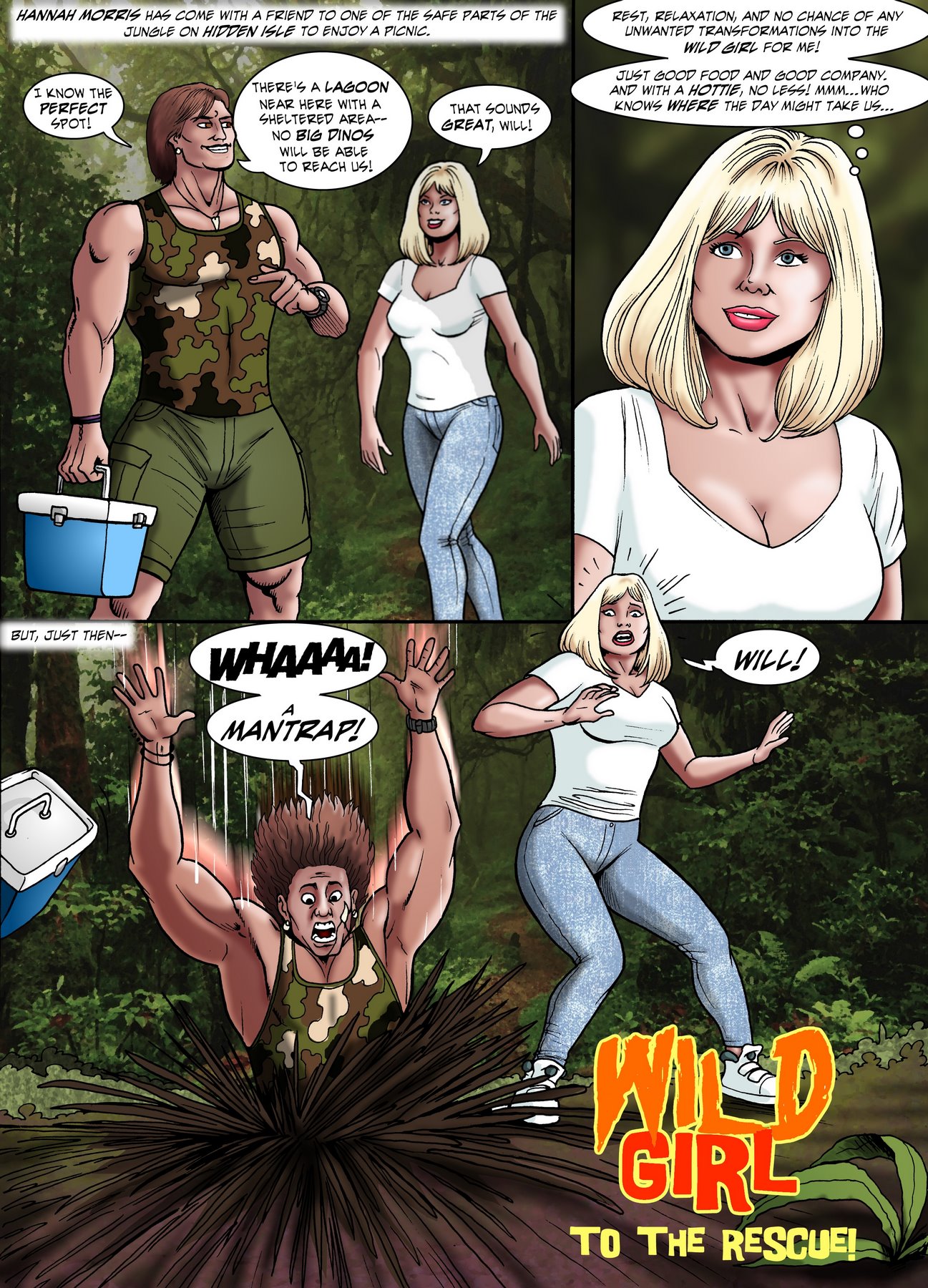 1297px x 1800px - Wild Girl to the Rescue â€“ Manic - Porn Cartoon Comics