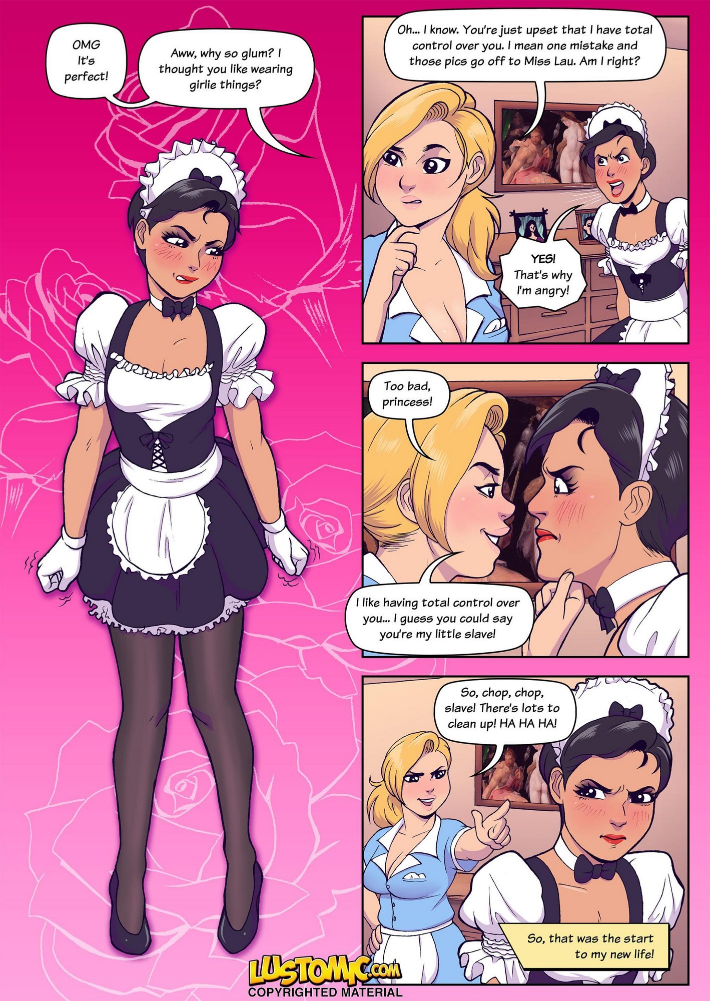 Gay Black Slave Porn Comic - The Maid's Slave- Lustomic - Porn Cartoon Comics