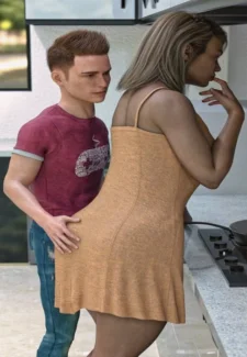 Luke and Lillian in Kitchen by XAsurax (Ilikecomix Cover)
