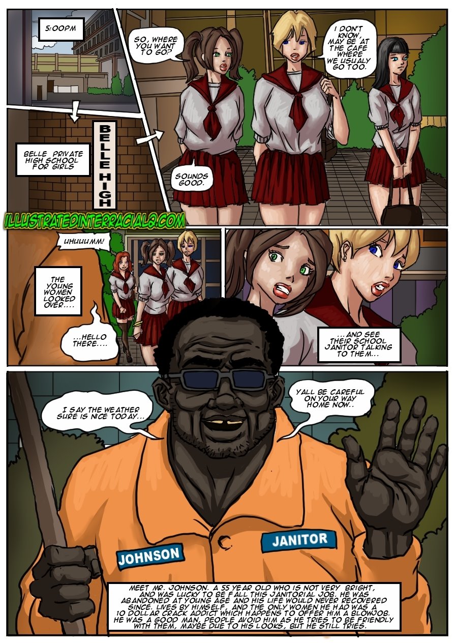 Janitor's Luck- IllustratedInterracial - Porn Cartoon Comics