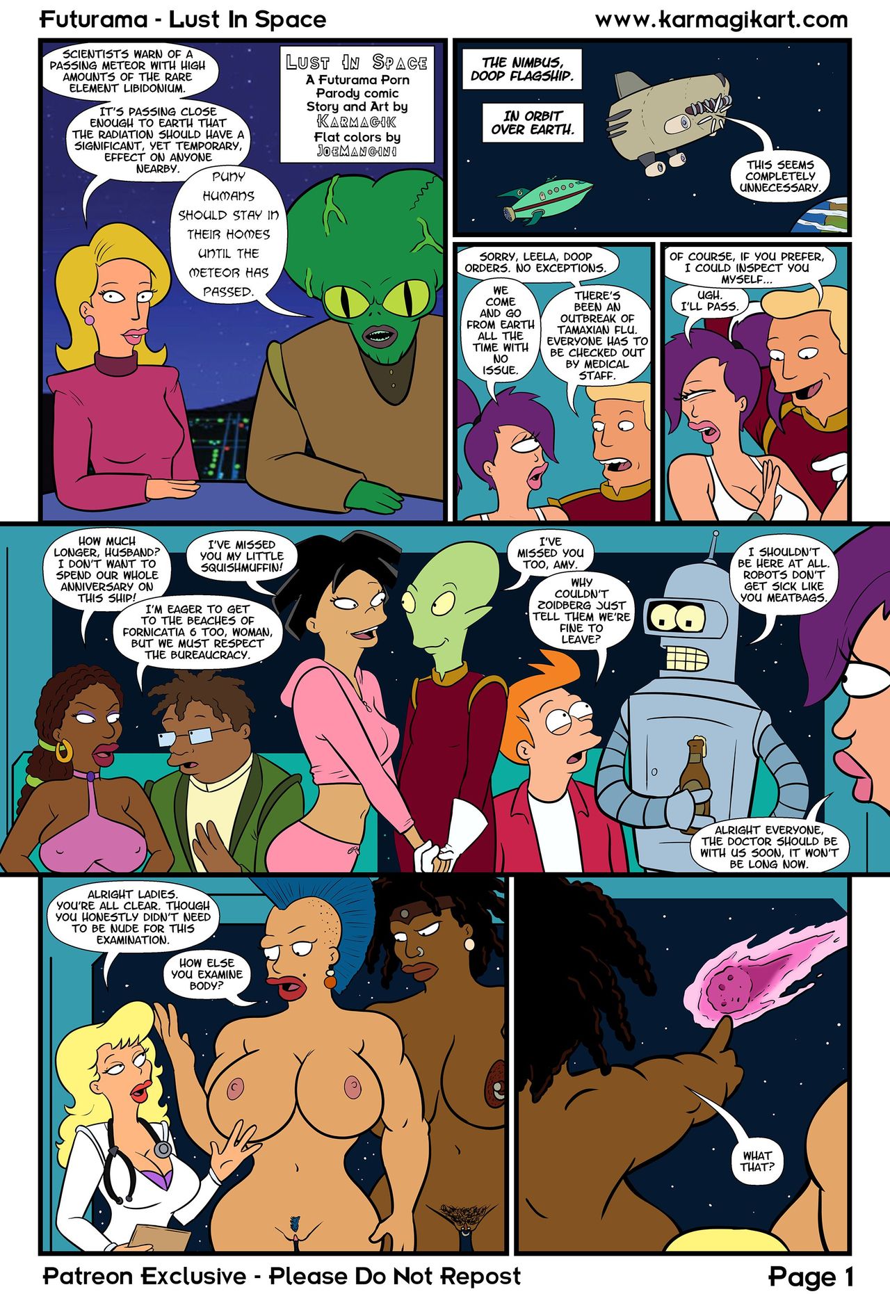 Futurama Cartoon Porn Pussy - Lust In Space- Karmagik (Futurama) - Porn Cartoon Comics