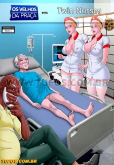 The old geezers of the park 11- Twin Nurses (Ilikecomix Cover)