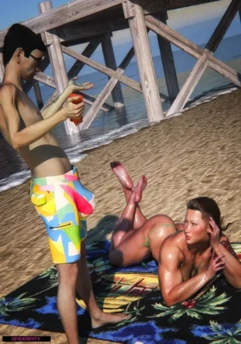 Day at Beach- Spiderpity