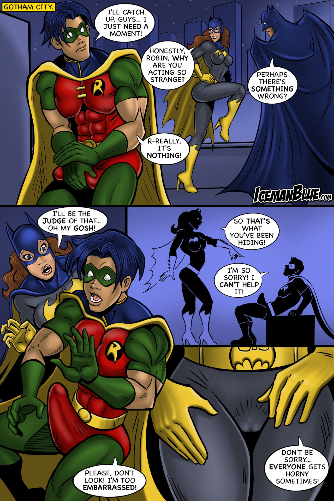 Robin And Batgirl Sex - Batgirl- Iceman Blue - Porn Cartoon Comics