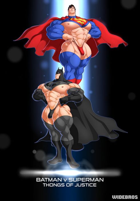 Batman v Superman – Thongs of Justice by Widebros