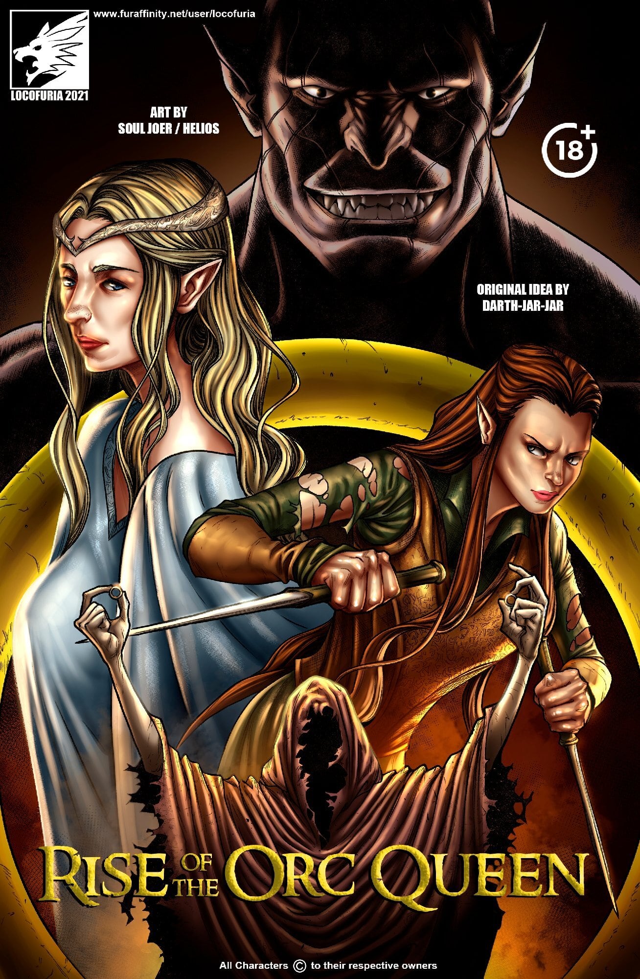 1308px x 2000px - Rise of the Orc Queen â€“ Locofuria - Porn Cartoon Comics
