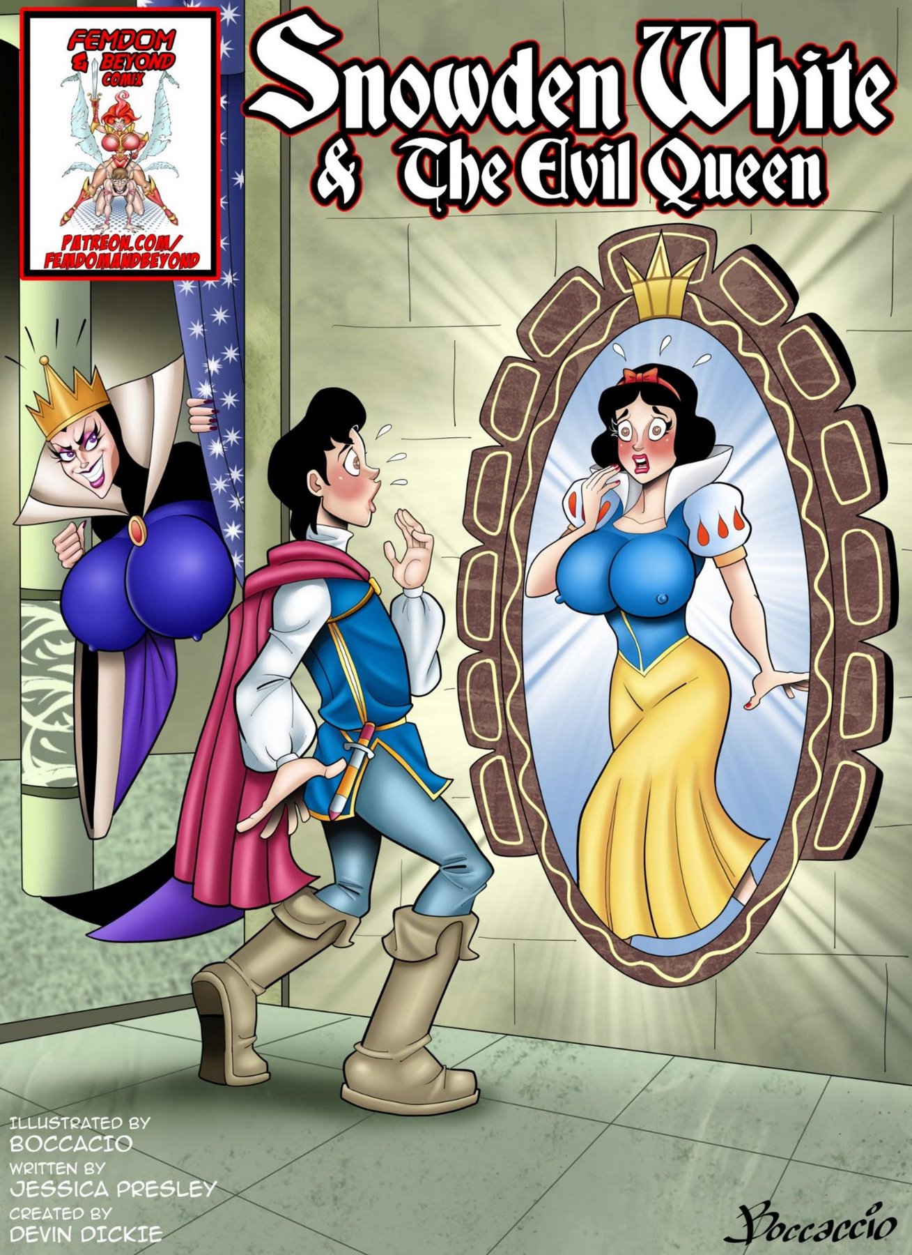 Evil Transformation Sex - Snowden White and The Evil Queen- Devin Dickie - Porn Cartoon Comics