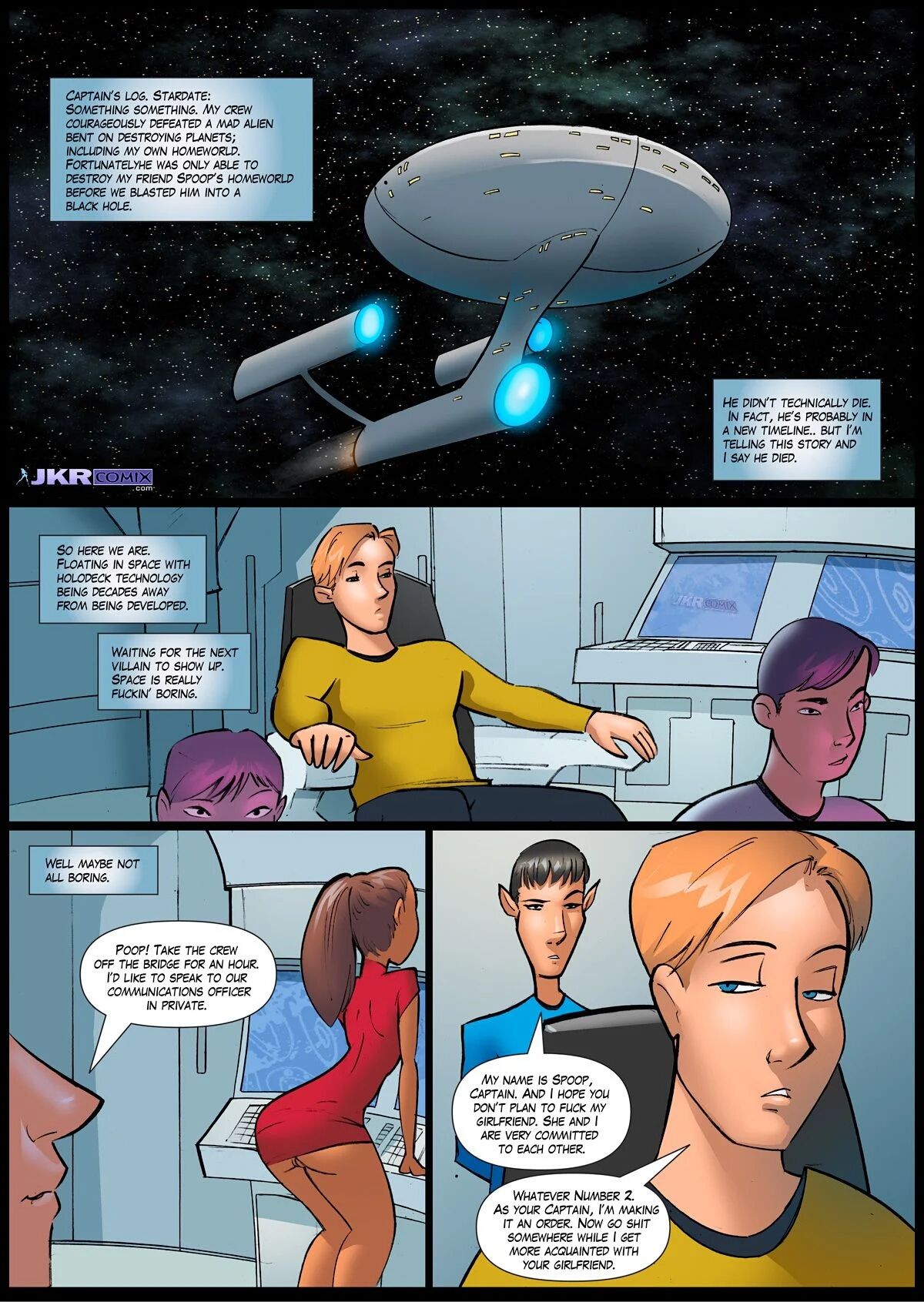Star Trek Lesbian Comics - Star Trexxx- JKRComix (Star Trek) - Porn Cartoon Comics