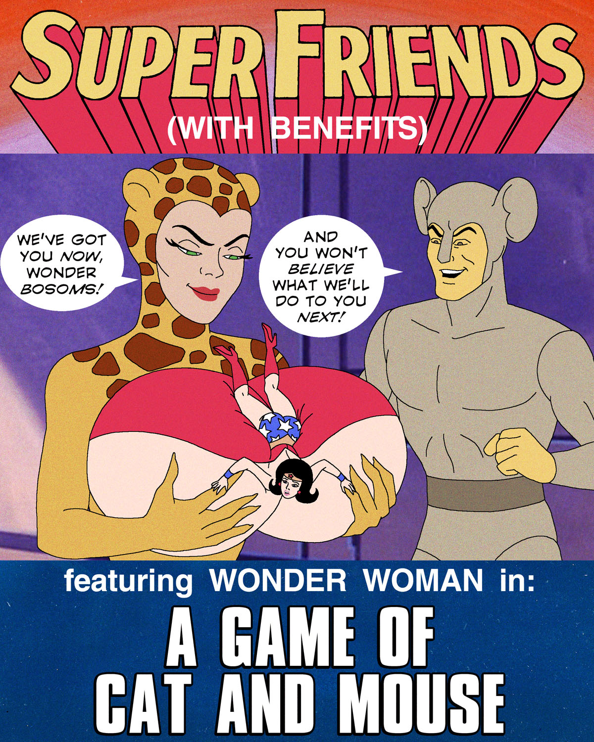 1200px x 1500px - Super Friends with Benefits- A Game of Cat and Mouse - Porn Cartoon Comics