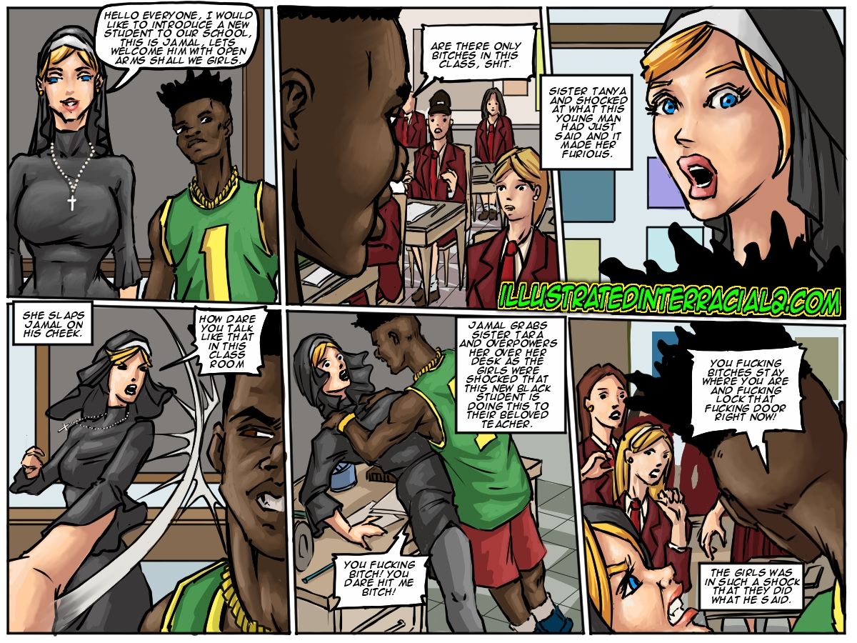 Interracial Coed Collegiate Cartoons - Good Women Convent School- IllustratedInterracial - Porn Cartoon Comics