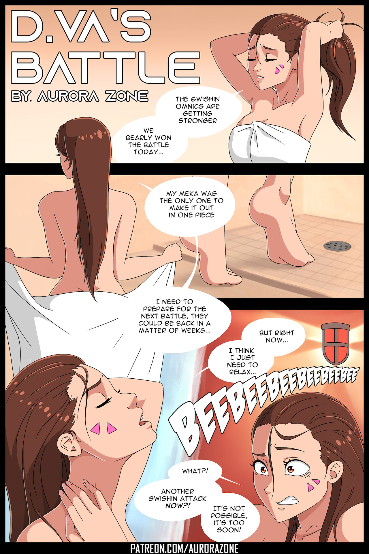 Aurora Cartoon Sex - D.VA's Battle â€“ Aurora Zone - Porn Cartoon Comics
