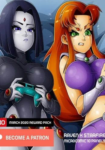 Raven X Starfire- Witchking00 (Teen Titans)