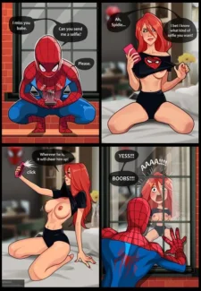 Mary Jane and unexpected visitor (ilikecomix cover)