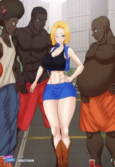 Android 18 visits South City (ilikecomix cover)