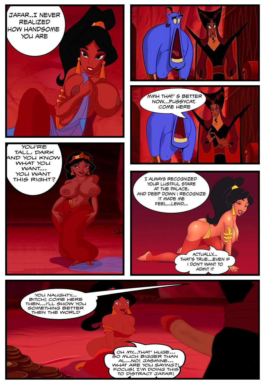 Aladdin Big Boobs - Jasmine wants Jafar (Aladdin) - Porn Cartoon Comics
