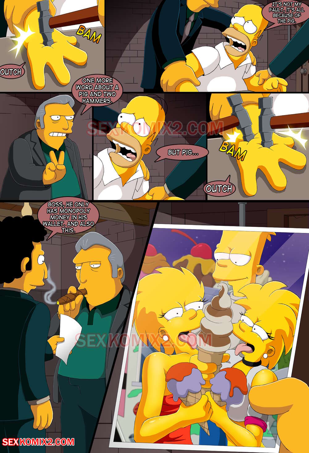 The Simpsons Porn Orgasm - Simpsons. To the planet Orgasmo - Porn Cartoon Comics