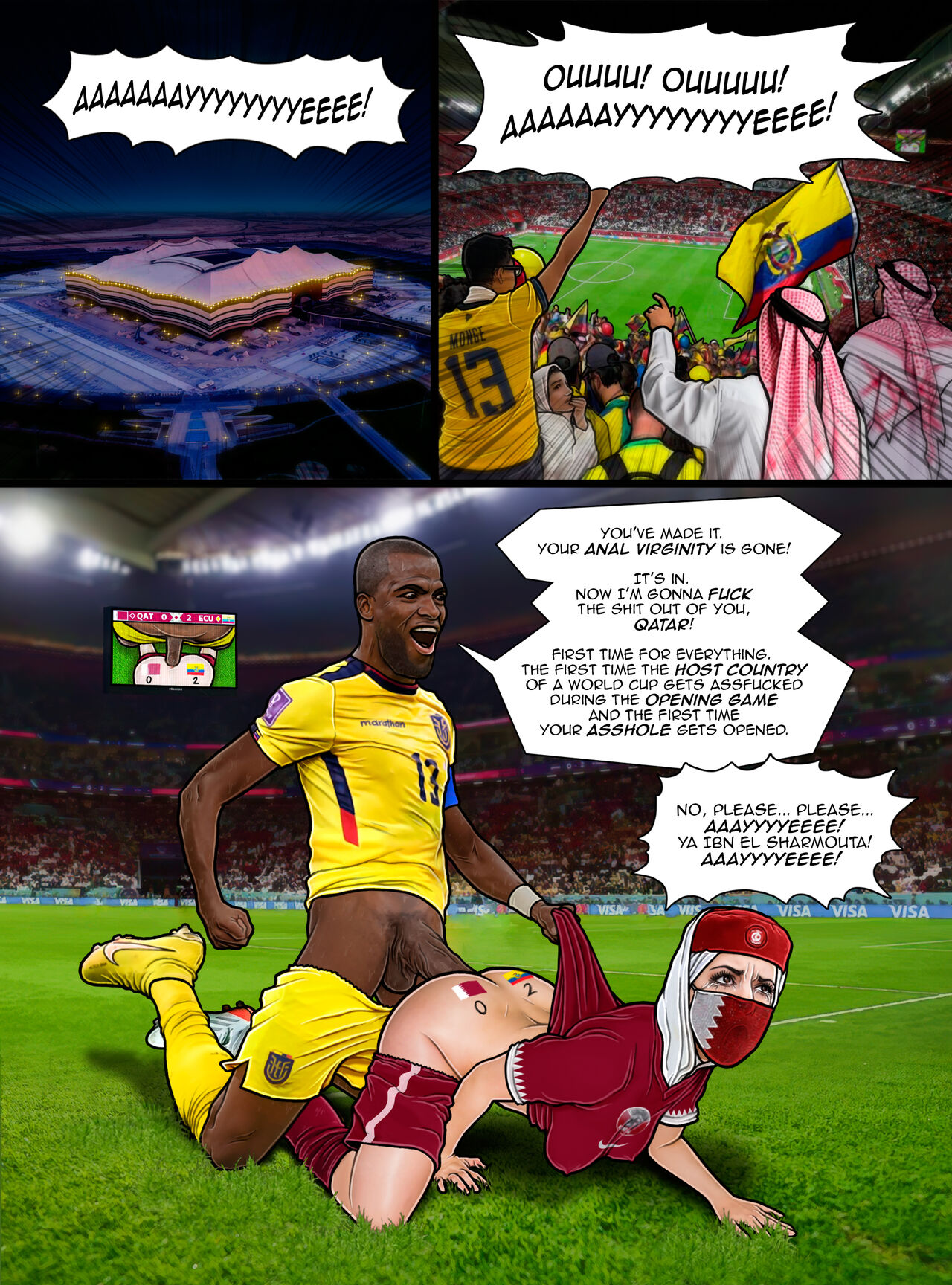 Qater Porn Sex - FIFA World Cup Qatar 2022- Soccer Hentai [Aivelin] - Porn Cartoon Comics