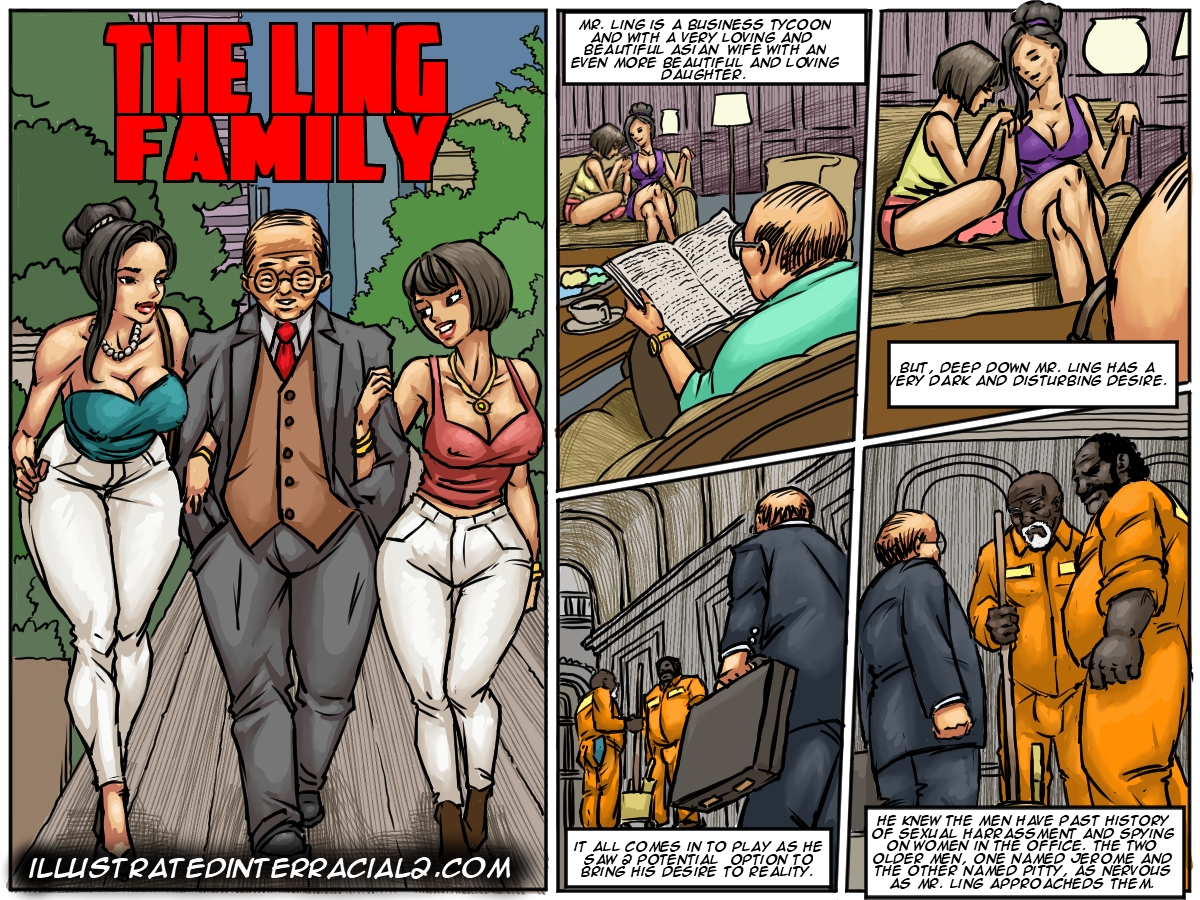 Family Pussy Cartoon - The Ling Family- Illustratedinterracial - Porn Cartoon Comics
