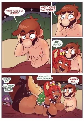 Bowsette x Mario [Cobatsart]