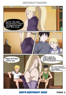 Ino's birthday In Boruto- Erogakure manga comics