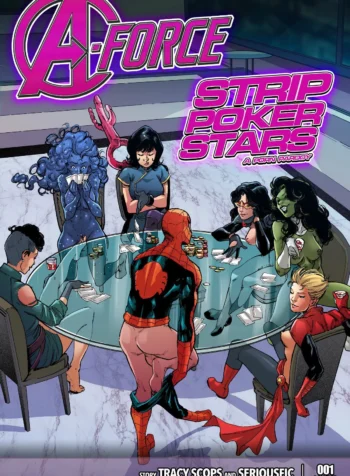 A-Force Strip Poker Stars (The Avengers) porn comic.