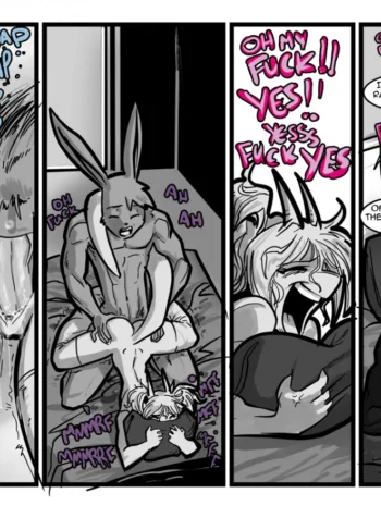 A furry porn comic by Rabies T Lagomorph.